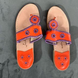 purple & orange jack rogers